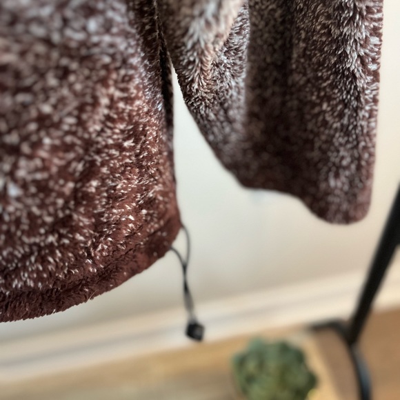 S.K. Sportswear Full Zip Fleece Sweater Mock Neck Brown Horse Themed Large - Picture 3 of 7